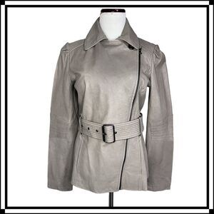 NWT! Kenneth Cole Clay Leather Jacket, Size Med